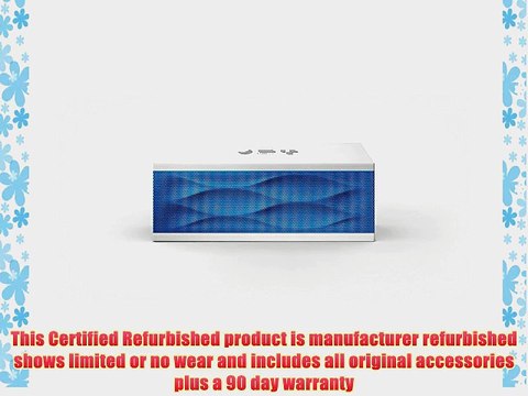 Jawbone JAMBOX Wireless Bluetooth Speaker - (Certified Refurbished) (White/Blue)