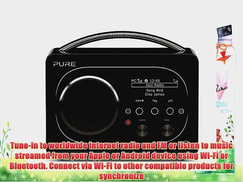 Pure Evoke F4 Portable Internet Radio with WiFi and Bluetooth (Black)