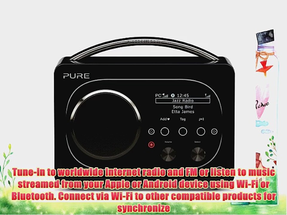 Pure Evoke F4 Portable Internet Radio with WiFi and Bluetooth (Black)
