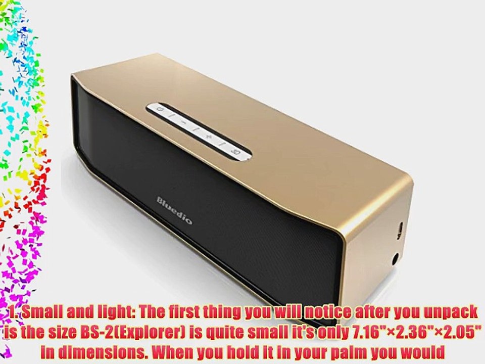 Bluedio BS-2 (Explorer) Mini Bluetooth speaker Portable Wireless speaker Sound System 3D stereo