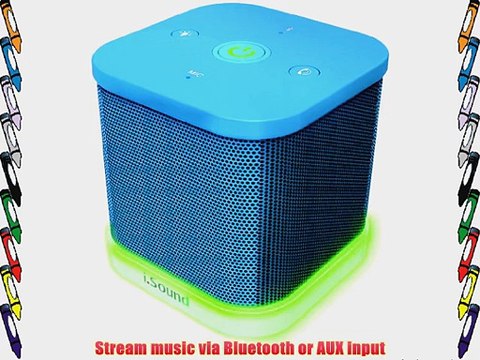 iSound iGlowSound Cube Bluetooth Speaker (blue)