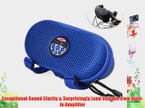 Ivation Multi-Function Bicycle Speaker With External Audio Controls - BLUE - Portable Travel