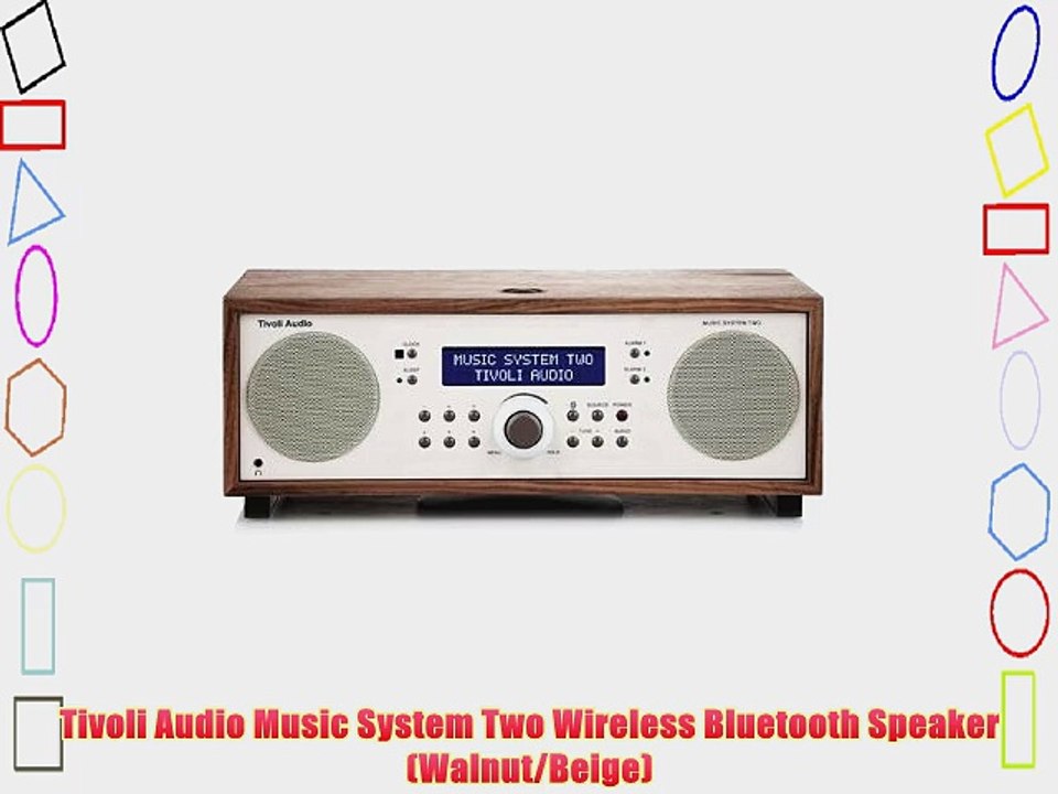 Tivoli Audio Music System Two Wireless Bluetooth Speaker (Walnut/Beige)