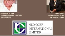 Sunil Trivedi Neo Corp Accreditations to the Organization