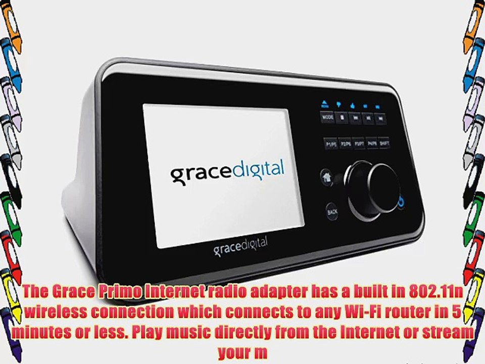 Grace Digital GDIIRCA700 Wireless Radio Adapter with 3.5Inch