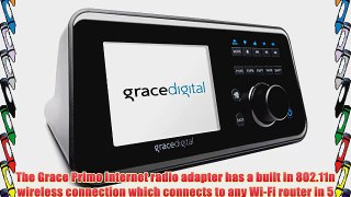 Grace Digital GDI-IRCA700 Wireless Internet Radio Adapter with 3.5-Inch Color Display Featuring