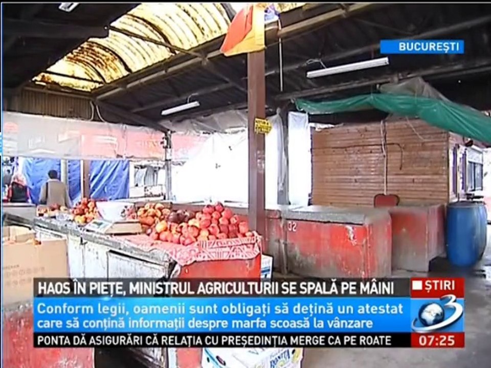 LEGEA PIETELOR GOLESTE TARABELE DE PRODUCATORI. Ministrul agriculturii se spala pe maini