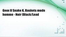 Geox U Snake K, Baskets mode homme - Noir (Black/Lead