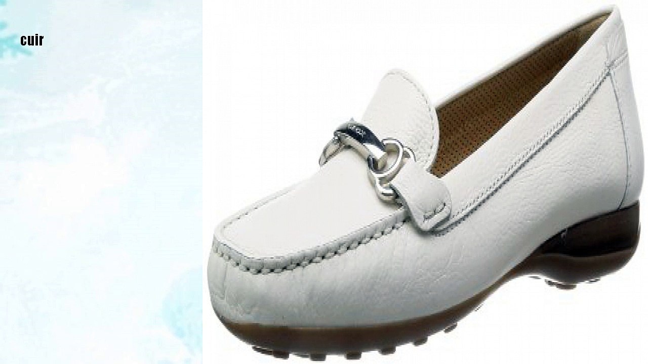 Geox D Euro A, Mocassins femme - Blanc (Optic White