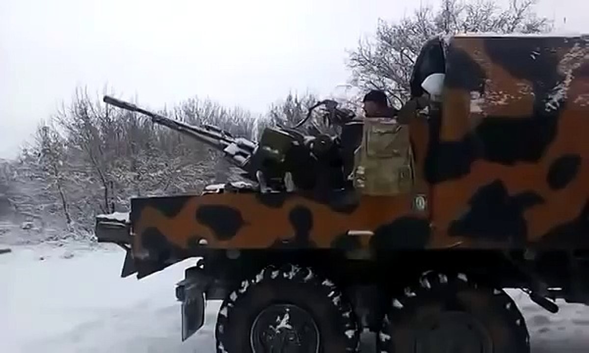 Russia deployment of anti-aircraft weapons - 20141213 - unknown place, Donetsk - ZU-23-2T -  - used by Zinitki insurgents