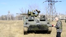 Russia deployment of anti-aircraft weapons - 20150306 - unknown place, Donetsk - ZU-23 2T