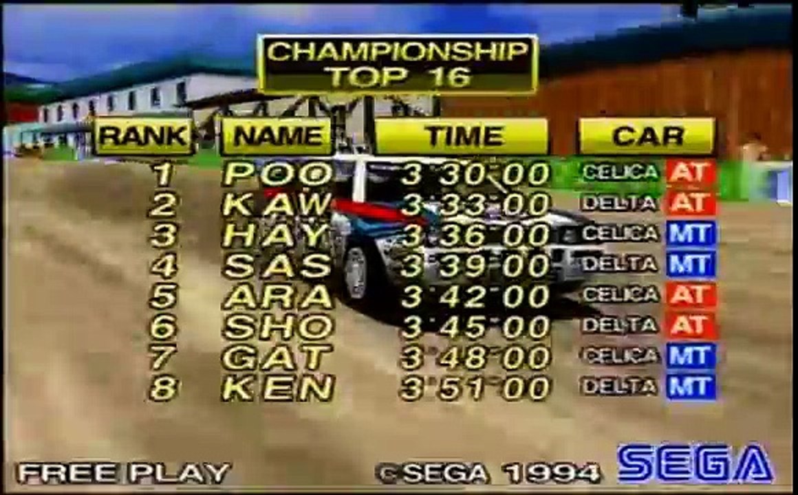 Sega Rally Championship Rolling Demo