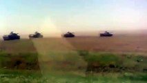 Russia's deployment of amphibious vehicles - 20140424 - Gukovo, Rostov Oblast - Artillery trucks and BTR-90 to border with Ukraine