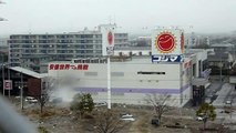 New video of Tsunami invading the Port of Sendai #2 [stabilized] - Japan earthquake 2011