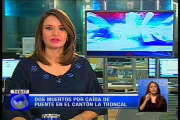 Dos muertos por caída de puente en el cantón La Troncal