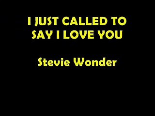 I Just Call To Say I Love You Lyrics On Screen by Stevie Wonder