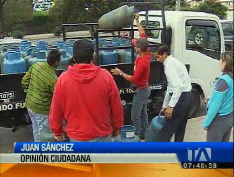 Continúa el desabastecimiento de gas de uso doméstico en Quito