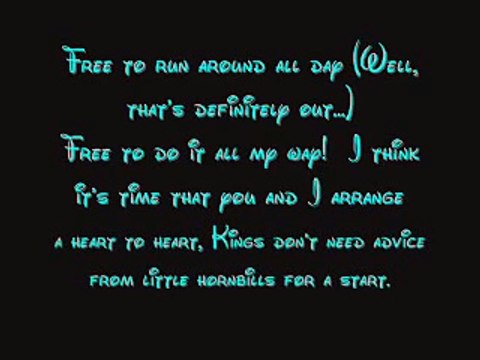 I Just Can't Wait To Be King - Lion King Lyrics