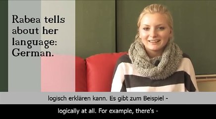 Rabea tells about her language: German.