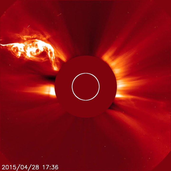 Spectacular footage shows massive plasma eruption