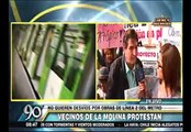 La Molina: protestan por plan de desvíos del Metro de Lima