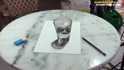 Harika 3D Bardak Çizimi