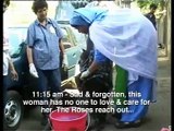Woman on the streets of Mumbai India helped by Mothers Roses
