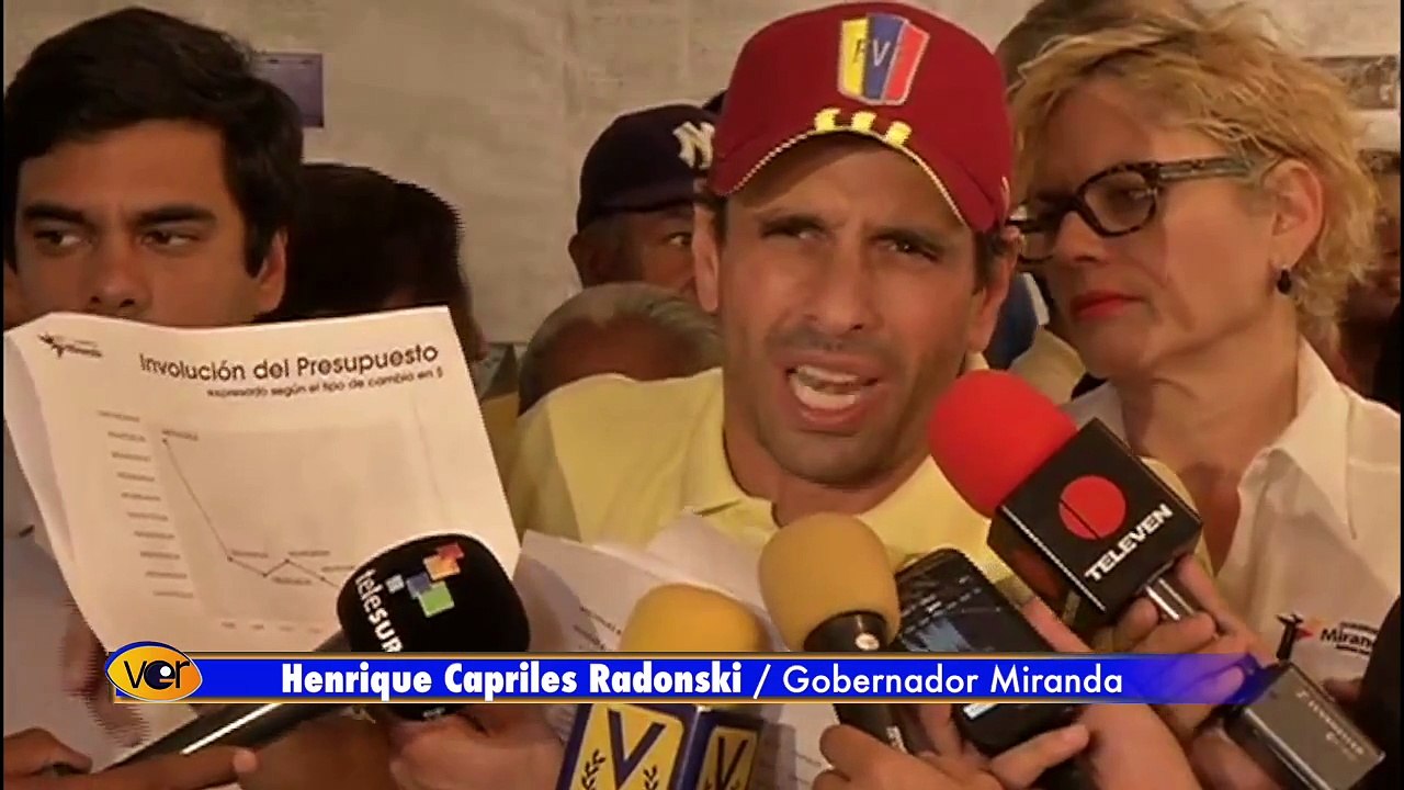 Capriles asegura que la gobernación de Miranda se ve afectada por la crisis que vive el país