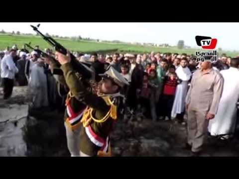 جنازة عسكرية لشهيد أحداث سفارة الكونغو من مسقط رأسه بالبحيرة