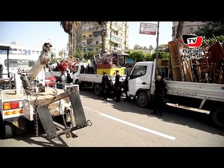 حملة أمنية ومرورية لإزالة الإشغالات بالمنيل