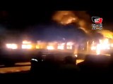 قوات الحماية المدنية تحاول السيطرة على حريق «قطار زفتى»