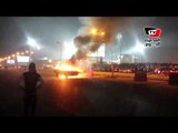 «وايت نايتس» يحرق سيارة للشرطة أمام ستاد الدفاع الجوي