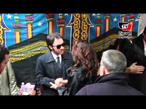 نجوم الفن والمجتمع في عزاء المنتج محمد حسن رمزي