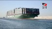 لحظة عبور أكبر سفينة حاويات في العالم بقناة السويس.. ومميش: بشرة خير