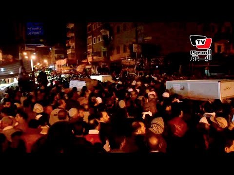 تشييع جثامين ضحايا مركب البحر الأحمر في المطرية