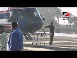 لحظة تحرك مروحية نقل مبارك من مستشفى المعادي العسكري
