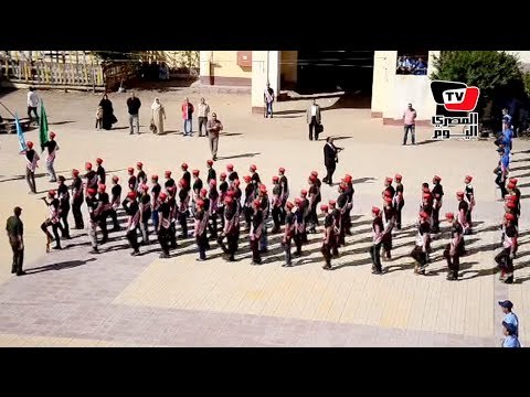 عرض عسكري بمدرسة المنصورة الثانوية لإعلاء الانتماء للوطن