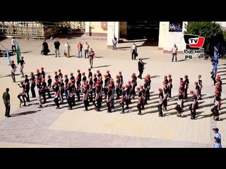عرض عسكري بمدرسة المنصورة الثانوية لإعلاء الانتماء للوطن