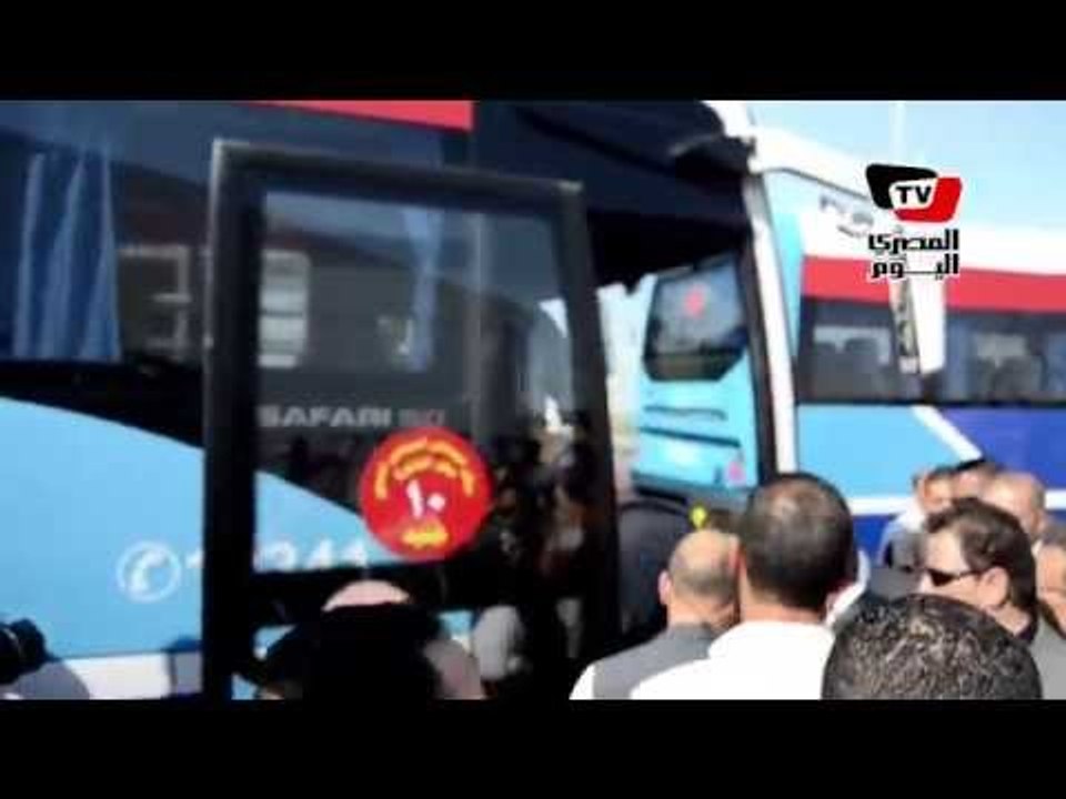 محلب يشهد تدشين مشروع النقل الجماعي السياحي