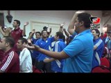 طلاب الجامعات يرقصون على الأغانى الوطنية بمعهد إعداد القادة