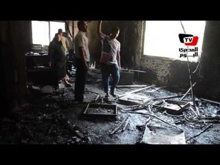 الإخوان يحرقون مبنى حى عين شمس فى ذكرى «رابعة»