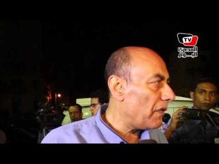 أحمد بدير في عزاء سعيد صالح: مش التلميذ اللي هيقيم أستاذه.. ومقامه كبير