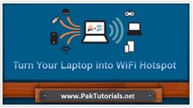 How to Turn Your Windows Laptop into a WiFi Hotspot- urdu and hindi video tutorial