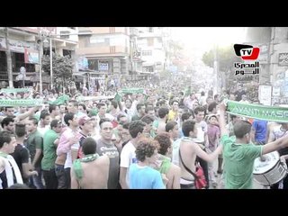 فرحة جماهير بورسعيد ببقاء النادي المصري بالدوري الممتاز