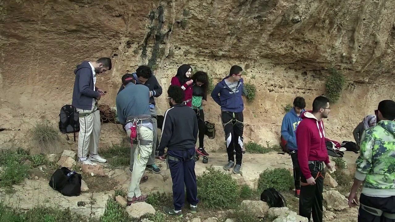 Palästinenser entdecken den Kletter-Sport