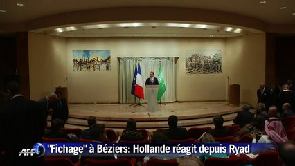 Hollande: le fichage "contraire aux valeurs de la République"