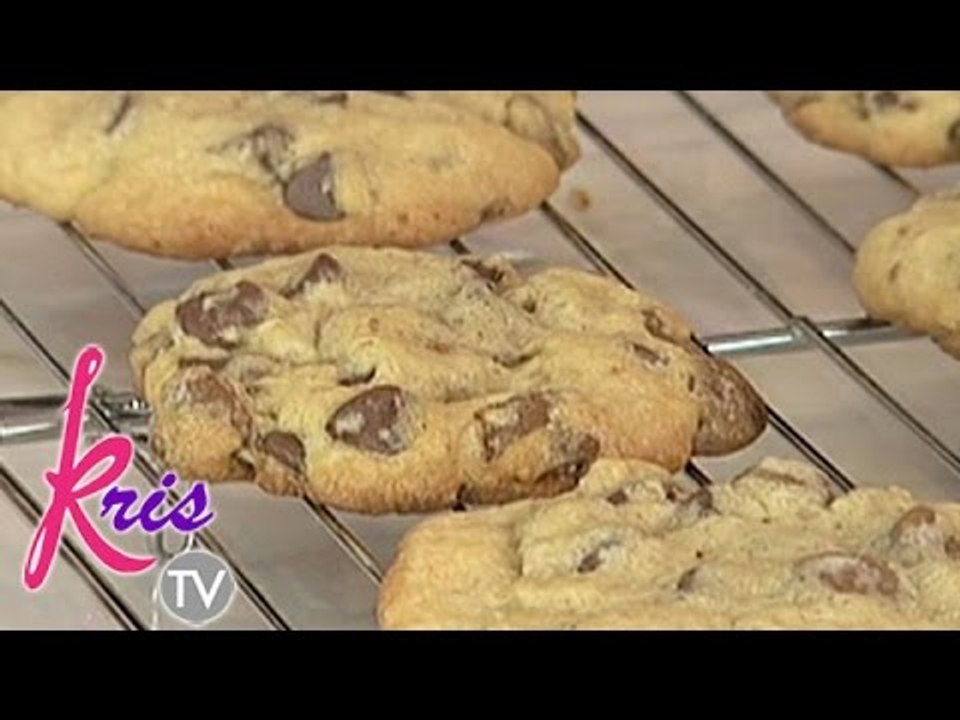 Darla enjoys eating Kris' chocolate cookies