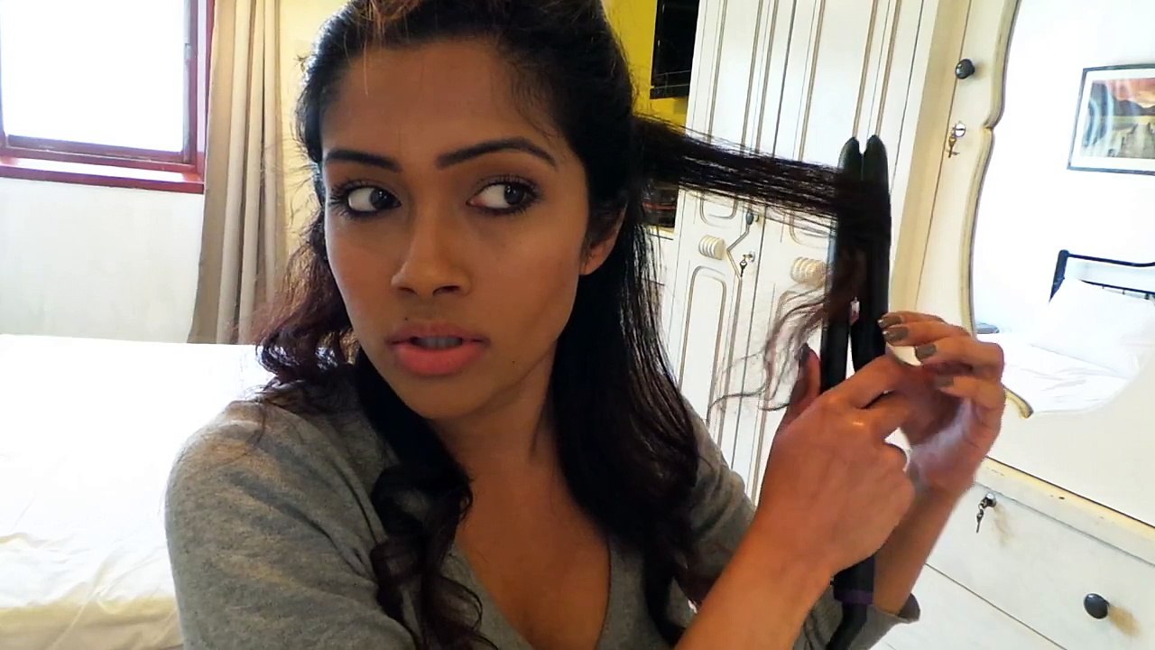 Soft curls using flat iron