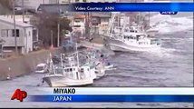 Raw Video: Tsunami Wave Smashes Boats and Cars