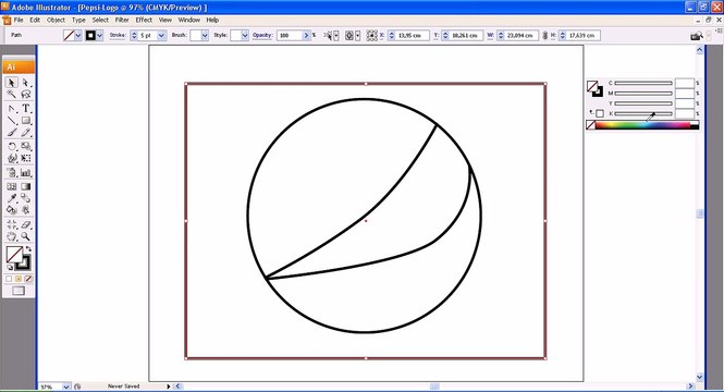 How to Make Pepsi Logo with Adobe Illustrator, Create Pepsi Logo